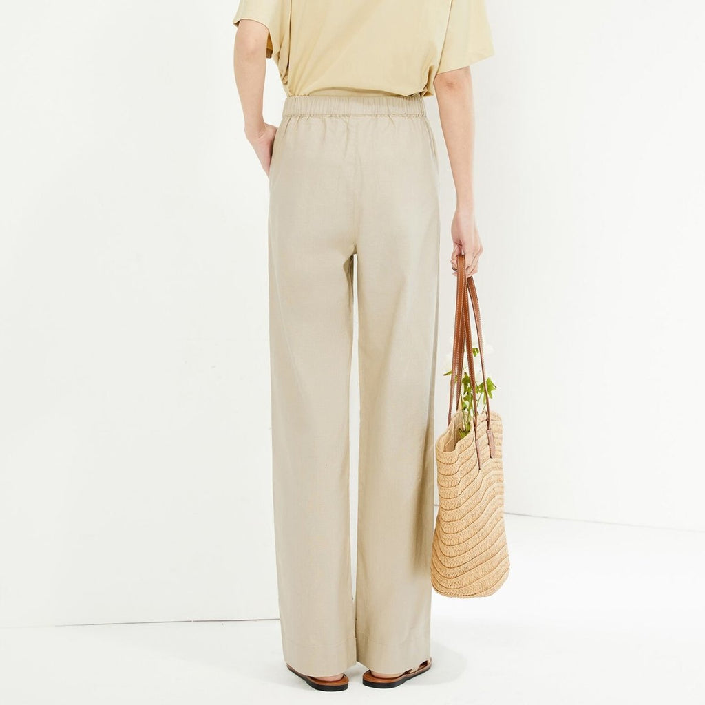 Women's Cotton - Linen Twill Pants S - Shop Giordano