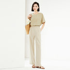 Women's Cotton - Linen Twill Pants S - Shop Giordano