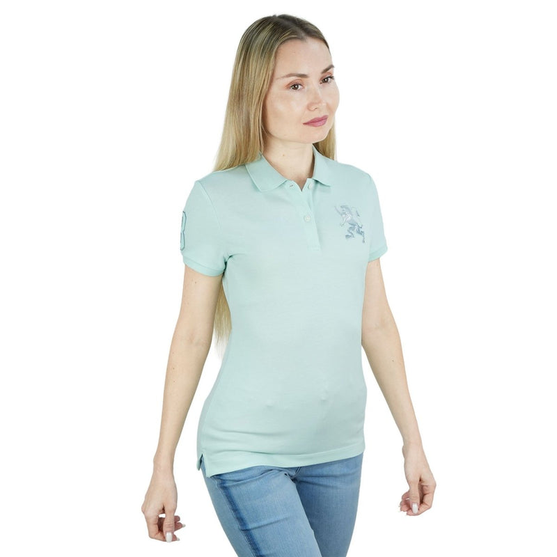 Women's Cotton Lycra 3D Lion Embroidery Polo S - Shop Giordano