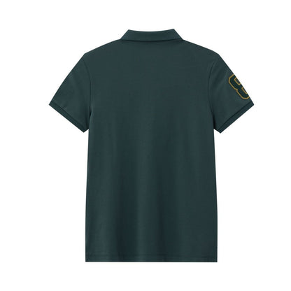 Women's Cotton Lycra 3D Lion Embroidery Polo - Giordano