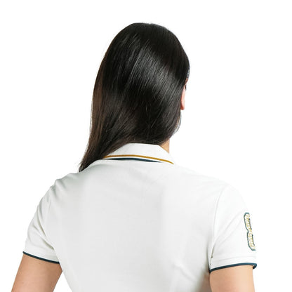 Women's Cotton Lycra 3D Lion Embroidery Polo - Giordano