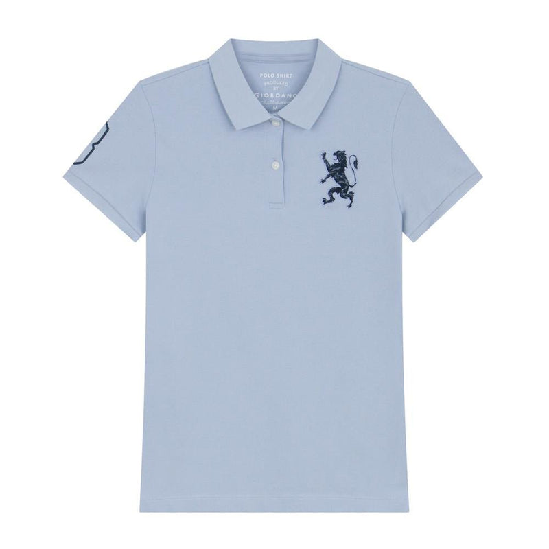 Women's Cotton Lycra 3D Lion Embroidery Polo S - Shop Giordano