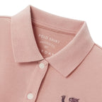 Giordano Women's Cotton Lycra 3D Lion Embroidery Polo - Premium Polo