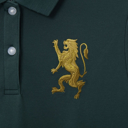 Women's Cotton Lycra 3D Lion Embroidery Polo - Giordano