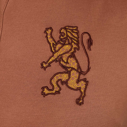Women's Cotton Lycra 3D Lion Embroidery Polo - Giordano