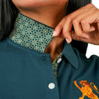 Women's Cotton Lycra 3D Lion Embroidery Polo S - Shop Giordano