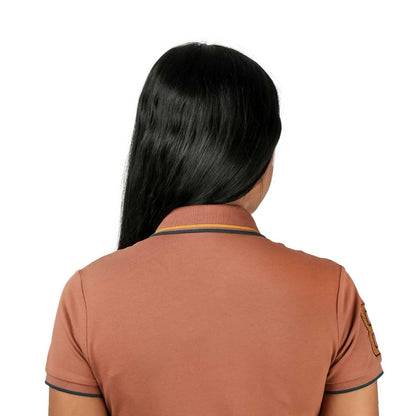 Women's Cotton Lycra 3D Lion Embroidery Polo - Giordano