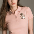 Women's Cotton Lycra 3D Lion Embroidery Polo S - Shop Giordano
