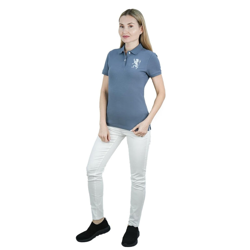 Women's Cotton Lycra 3D Lion Embroidery Polo S - Shop Giordano