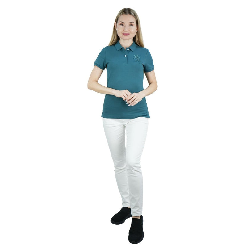 Women's Cotton Lycra 3D Lion Embroidery Polo S - Shop Giordano