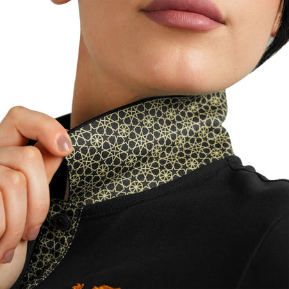 Women's Cotton Lycra 3D Lion Embroidery Polo - Giordano