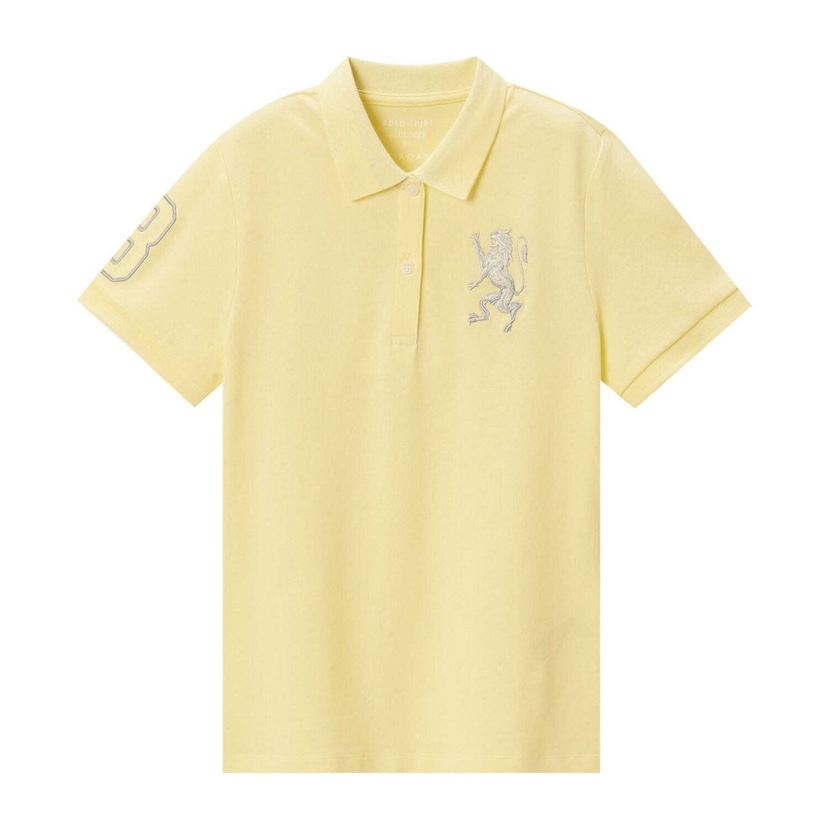 Women's Cotton Lycra 3D Lion Embroidery Polo - Giordano