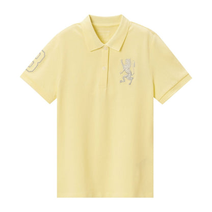 Women's Cotton Lycra 3D Lion Embroidery Polo - Giordano