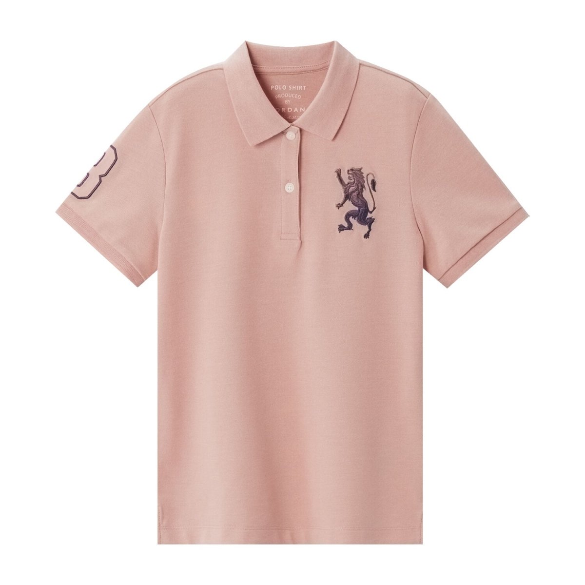 Women's Cotton Lycra 3D Lion Embroidery Polo - Giordano