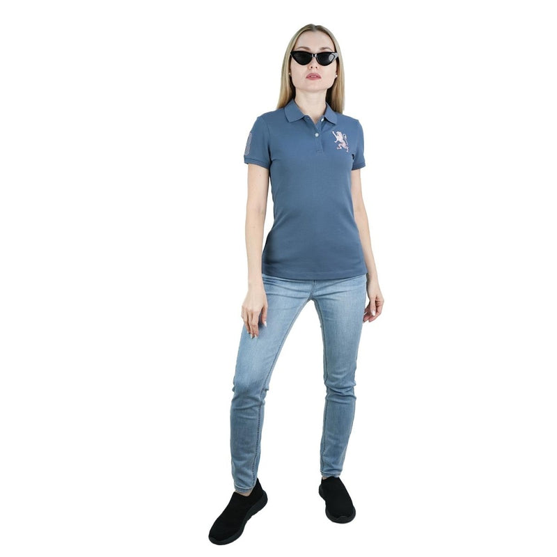 Women's Cotton Lycra 3D Lion Embroidery Polo S - Shop Giordano