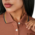 Women's Cotton Lycra 3D Lion Embroidery Polo S - Shop Giordano