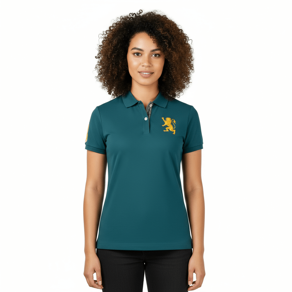 Women's Cotton Lycra 3D Lion Embroidery Polo S - Shop Giordano