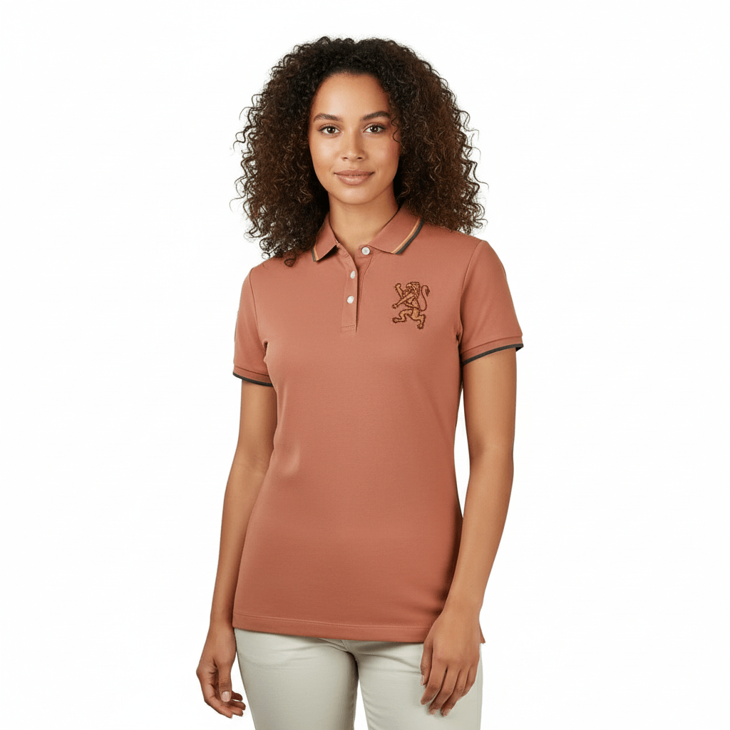 Women's Cotton Lycra 3D Lion Embroidery Polo S - Shop Giordano
