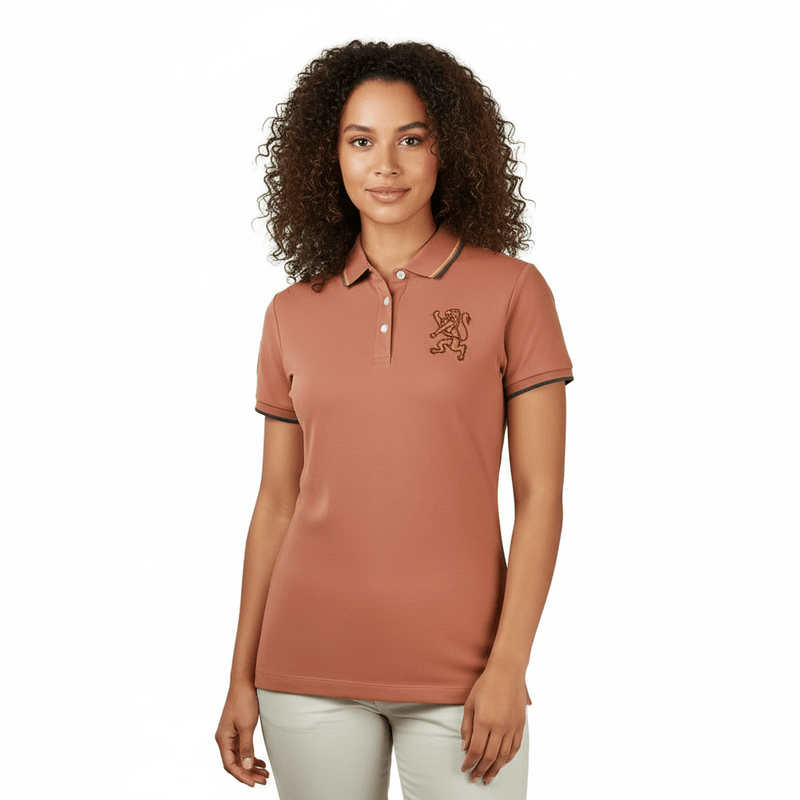 Women's Cotton Lycra 3D Lion Embroidery Polo S - Shop Giordano