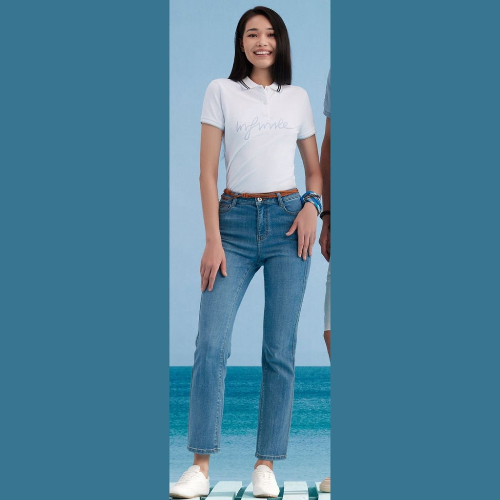 Giordano Women's Cotton Lycra Piqué Bold Polo - Premium Polo