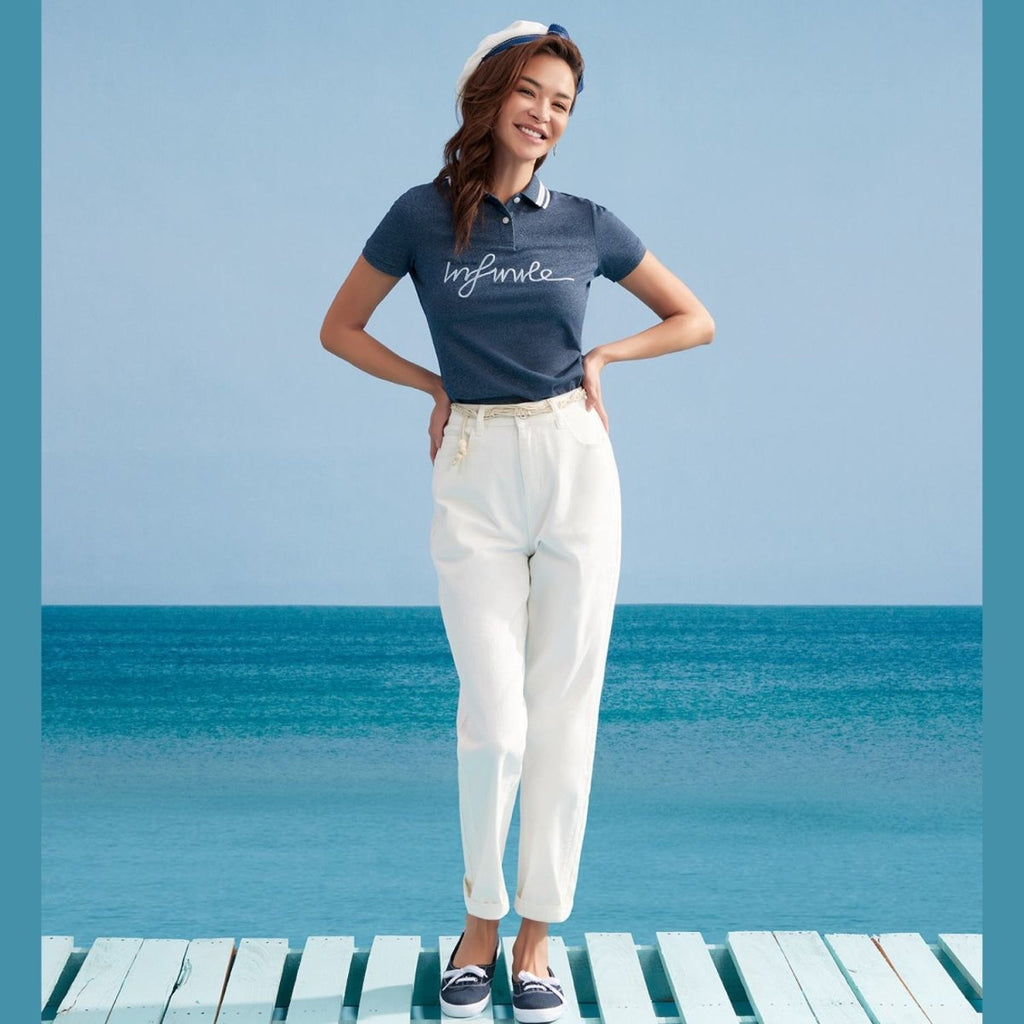 Women's Cotton Lycra Piqué Bold Polo S - Shop Giordano