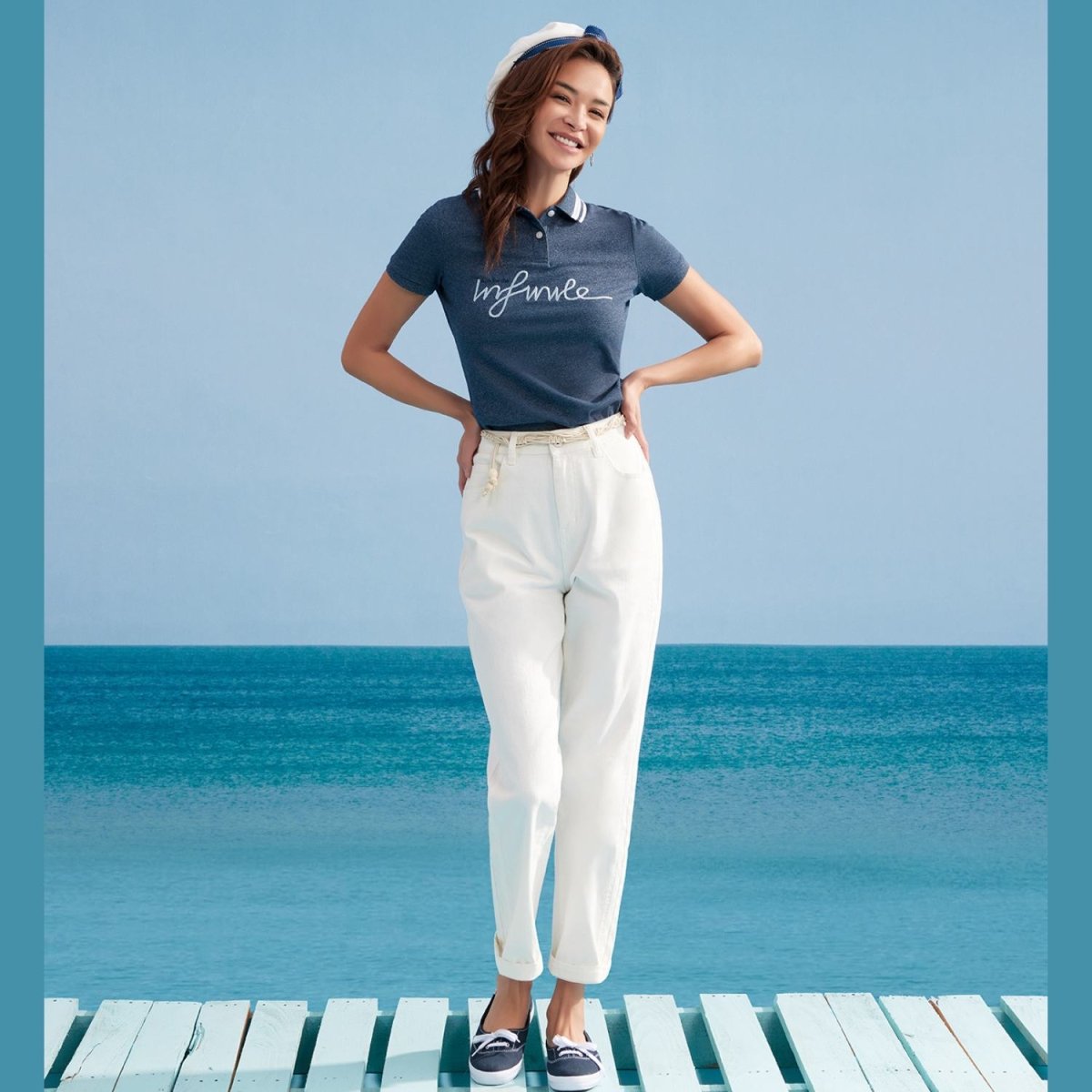 Women's Cotton Lycra Piqué Bold Polo - Giordano
