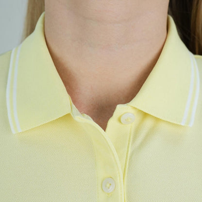 Women's Cotton Lycra Slim Fit Solid Polo - Giordano
