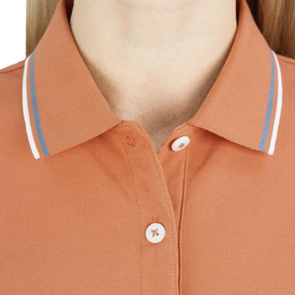 Women's Cotton Lycra Slim Fit Solid Polo - Giordano