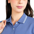 Women's Cotton Lycra Slim Fit Solid Polo S - Shop Giordano