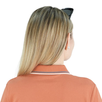 Women's Cotton Lycra Slim Fit Solid Polo - Giordano