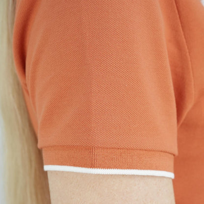 Women's Cotton Lycra Slim Fit Solid Polo - Giordano