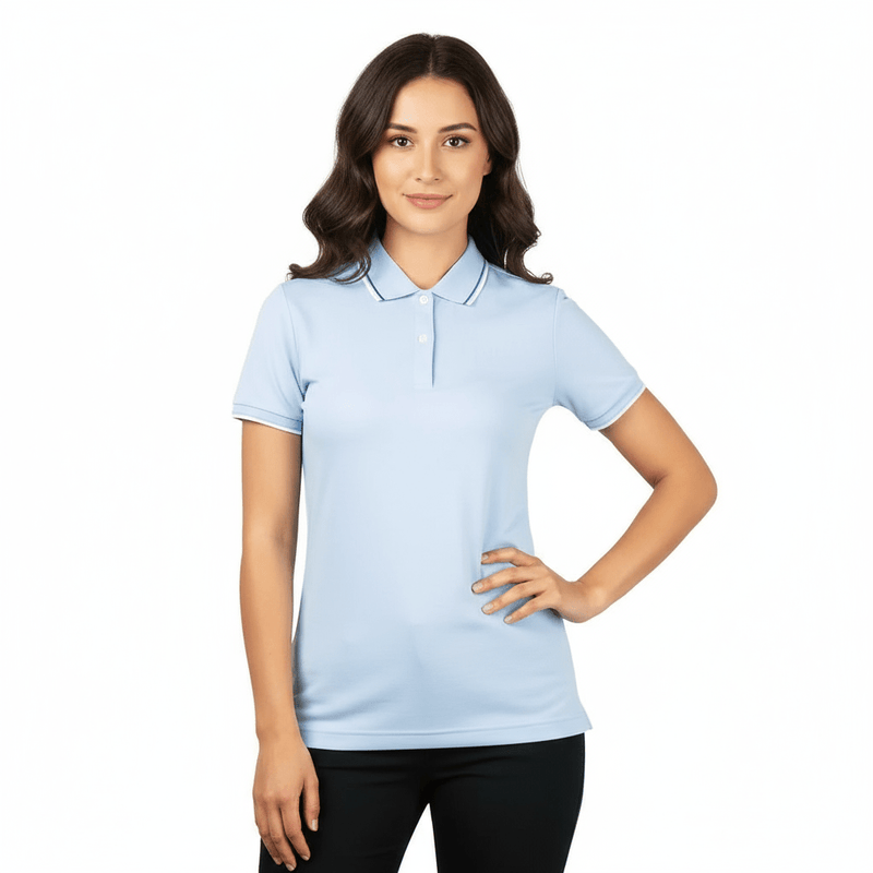 Women's Cotton Lycra Slim Fit Solid Polo S - Shop Giordano