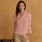 Women's Cotton Oxford Slim Fit Shirt With Lion Embroidery S - Shop Giordano
