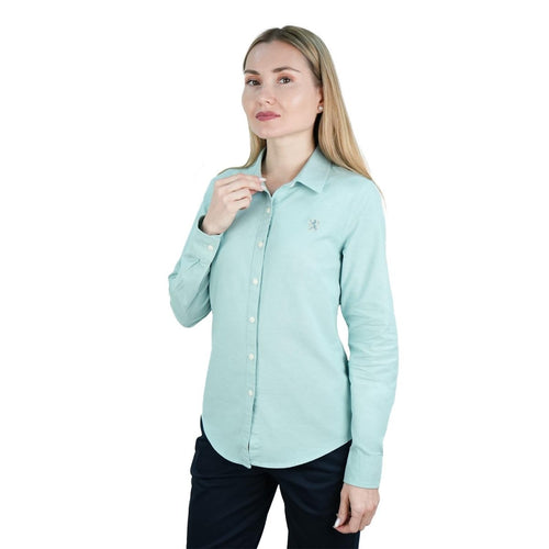 Women's Cotton Oxford Slim Fit Shirt With Lion Embroidery S - Shop Giordano