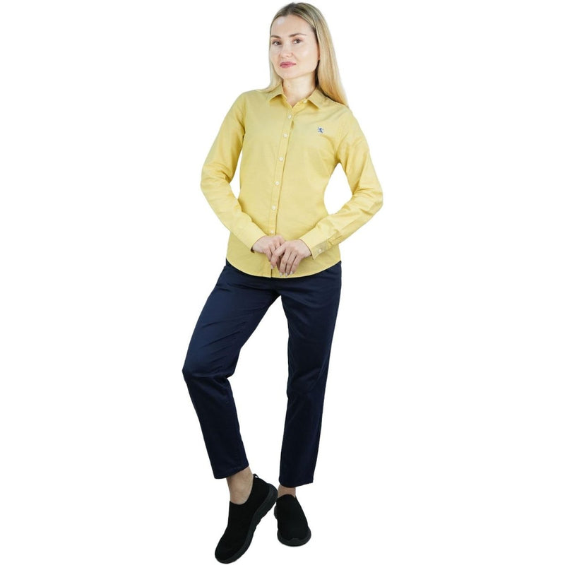 Women's Cotton Oxford Slim Fit Shirt With Lion Embroidery S - Shop Giordano