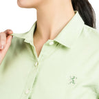 Women's Cotton Oxford Slim Fit Shirt With Lion Embroidery S - Shop Giordano