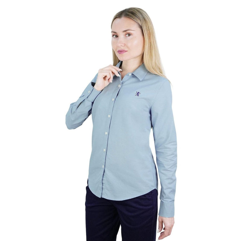 Women's Cotton Oxford Slim Fit Shirt With Lion Embroidery S - Shop Giordano