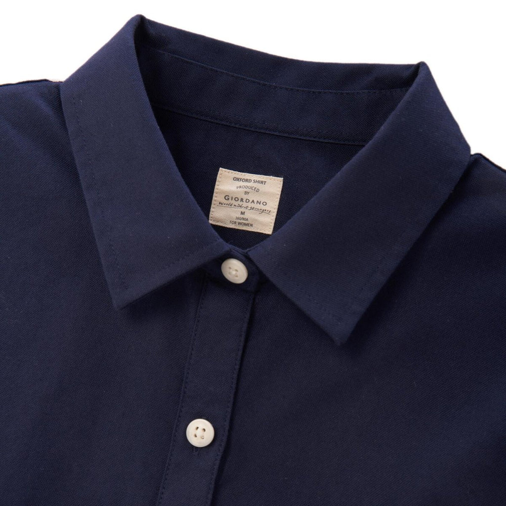 Women's Cotton Oxford Slim Fit Shirt With Lion Embroidery S - Shop Giordano