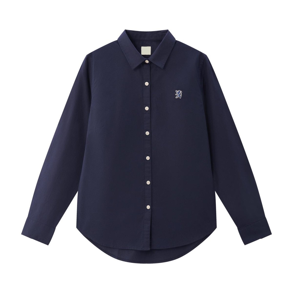 Women's Cotton Oxford Slim Fit Shirt With Lion Embroidery - Giordano