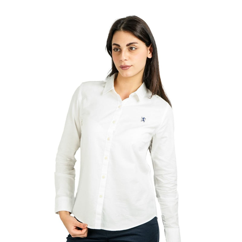 Women's Cotton Oxford Slim Fit Shirt With Lion Embroidery S - Shop Giordano