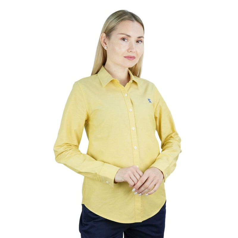 Women's Cotton Oxford Slim Fit Shirt With Lion Embroidery S - Shop Giordano