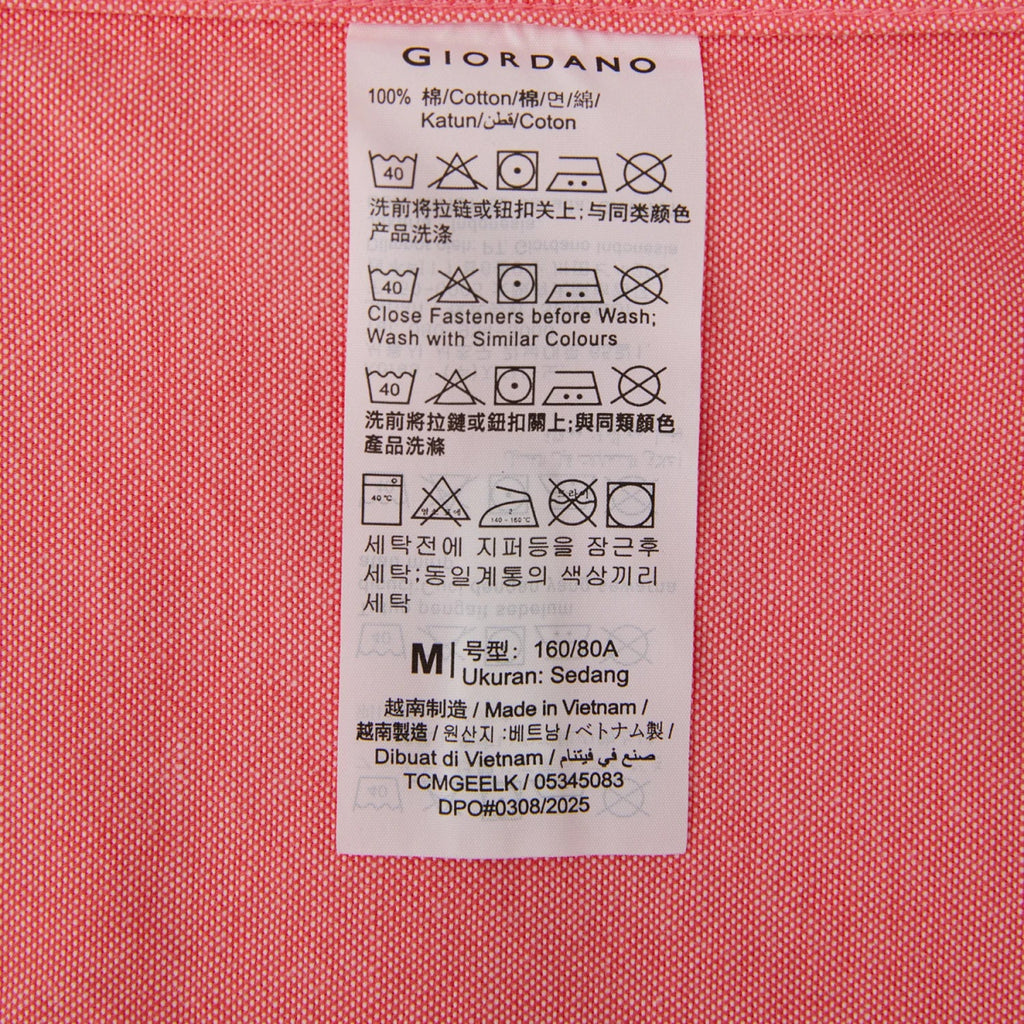 Women's Cotton Oxford Slim Fit Shirt With Lion Embroidery S - Shop Giordano