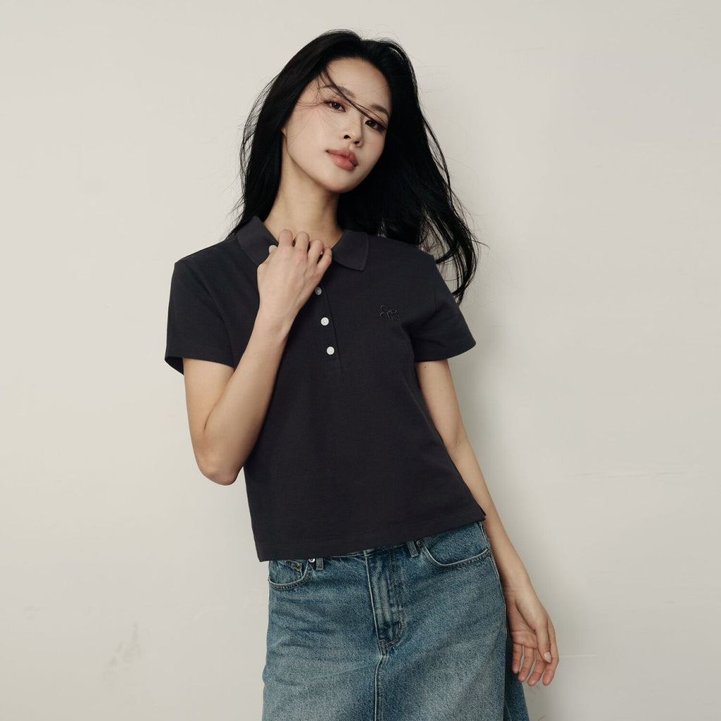 Women's Cotton Pique Slim Fit Polo | Korea Collection S - Shop Giordano