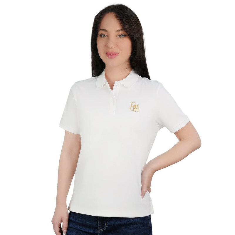 Giordano Women's Embroidered Cotton Liquid Touch Polo - first_variant_option_2 Premium Polo for Giordano