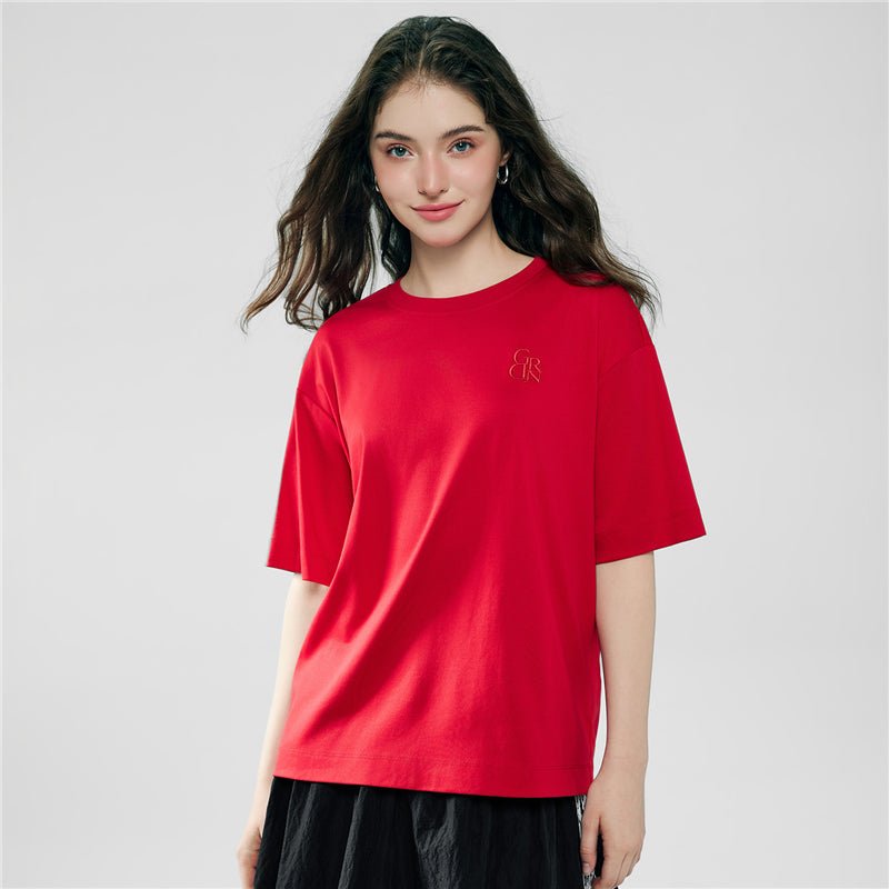 Women’S Embroidered Cotton Liquid Touch Tee S - Shop Giordano