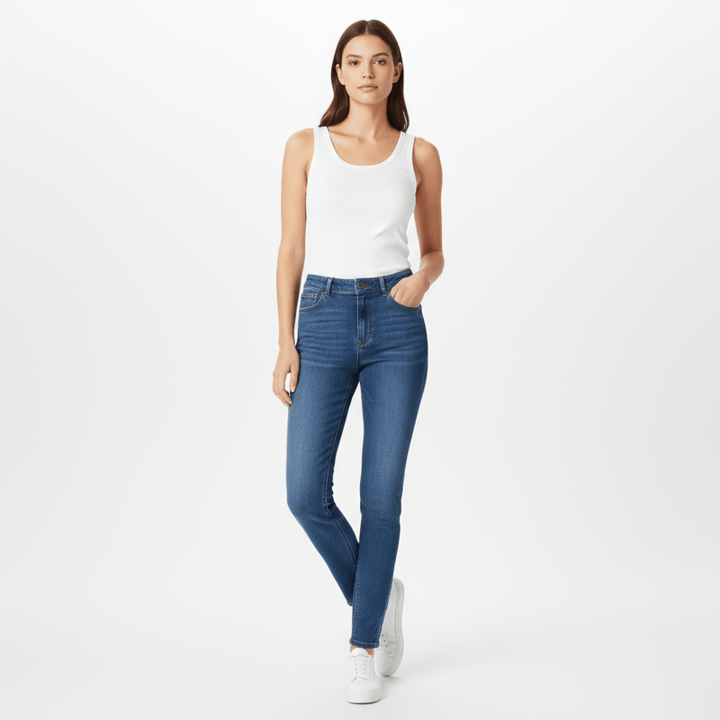 Women's High Rise Slim Tapered Jeans - Comfortable & Stylish Denim 24 - Shop Giordano