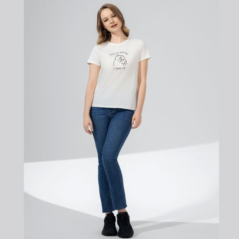 Women's High Rise Slim Tapered Jeans - Comfortable & Stylish Denim 26 - Shop Giordano