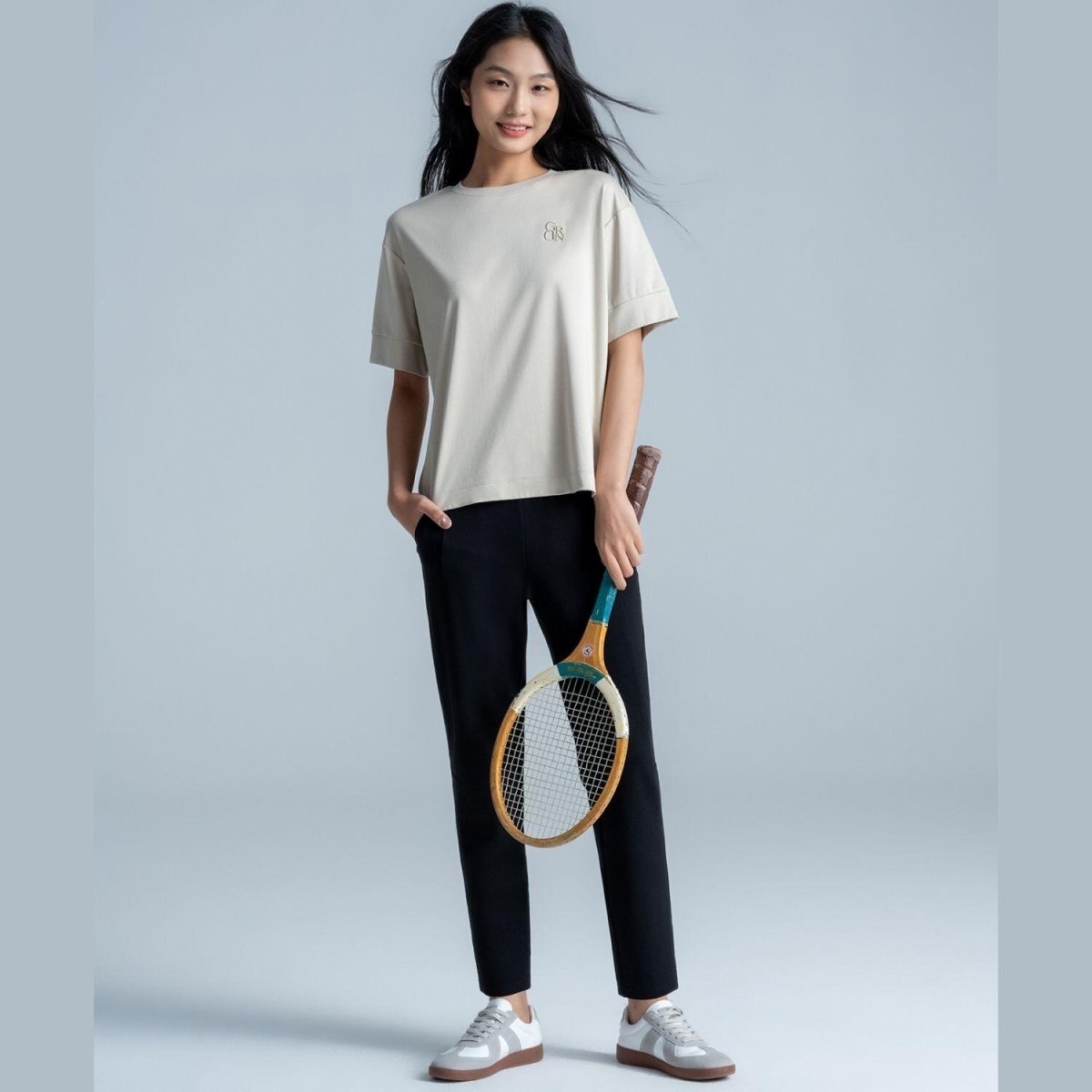 Women's High - Waist Capri Pants – Regular Fit Interlock Stretch - Giordano
