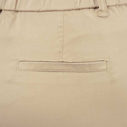 Women's High - Waist Cotton Blend Twill Tapered Pants - Giordano