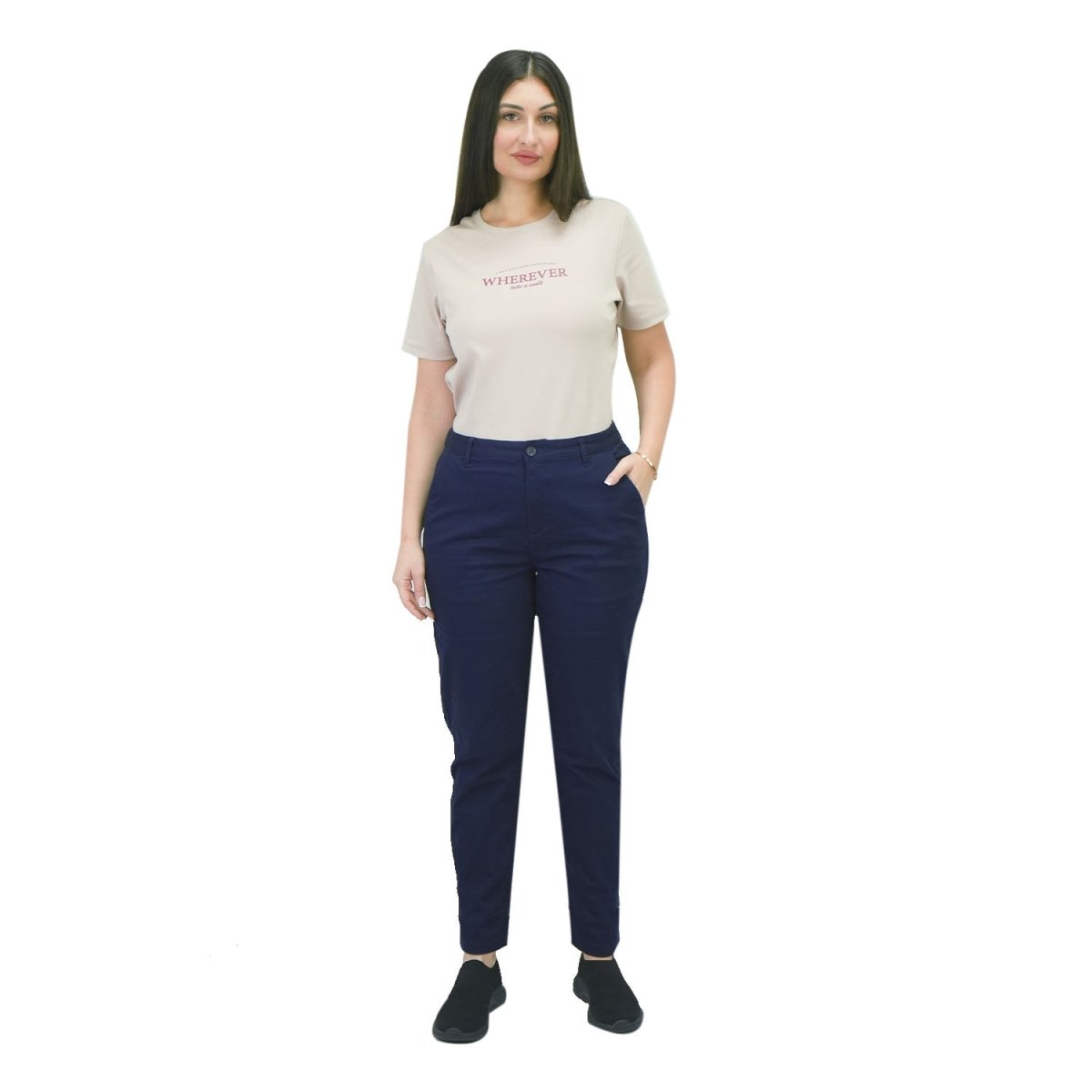 Women's High Waist Khaki Pants - Giordano